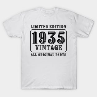 All original parts vintage 1935 limited edition birthday T-Shirt